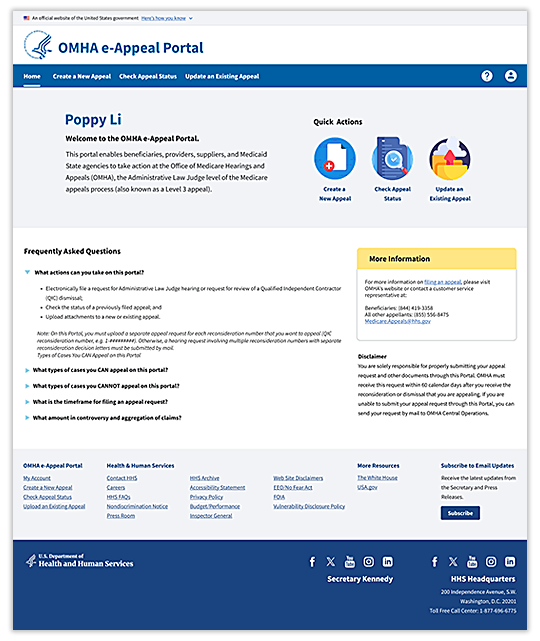 OMHA e-Appeal Portal Home