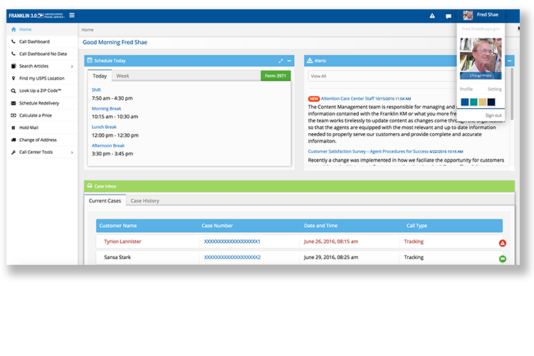 USPS Mobile Call Center App